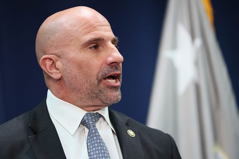 NEW YORK, NEW YORK - OCTOBER 23: Assistant Director in Charge of the NY Field Office of the FBI Christopher Raia speaks during a press conference on October 23, 2025 in New York City. FBI Director Kash Patel was joined by U.S. Attorney for the Eastern District of New York Joseph Nocella, Jr., Assistant Director in Charge of the NY Field Office of the FBI Christopher Raia, Special Agent in Charge of the NY Field Office of Homeland Security Investigations Ricky Patel, NYPD Commissioner Jessica Tisch and various members of law enforcement as they announced indictments against current and former N.B.A. players, that include Chauncey Billups coach of the Portland Trailblazers and hall of fame inductee, Terry Rozier, a guard for the Miami Heat, in a pair of criminal cases that involved the coordination of Mafia families and professional athletes. (Photo by Michael M. Santiago/Getty Images)