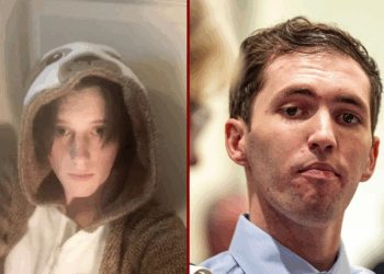 (Left) A photograph of Tyler Robinson