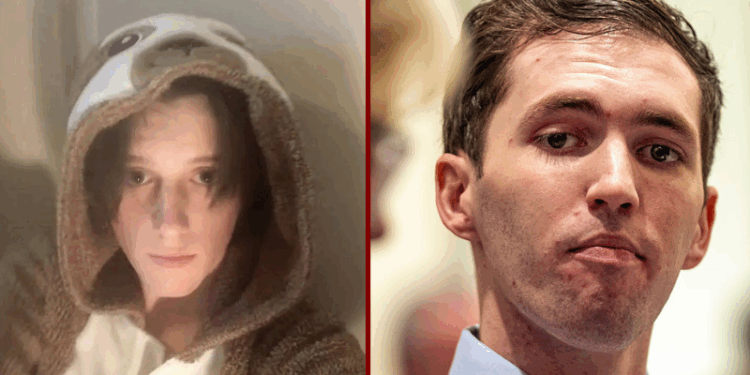 (Left) A photograph of Tyler Robinson