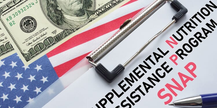 Supplemental Nutrition Assistance Program Clipboard and US Dollar