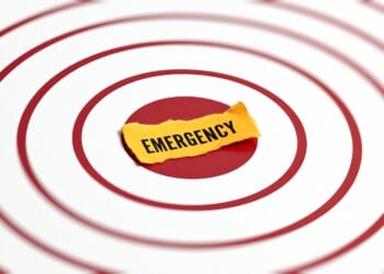 Emergency surrounded by red circles