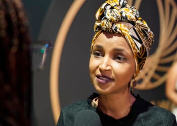 Ilhan Omar attends a Congressional Black Caucus Foundation event in Washington, DC on Sept. 27, 2025.