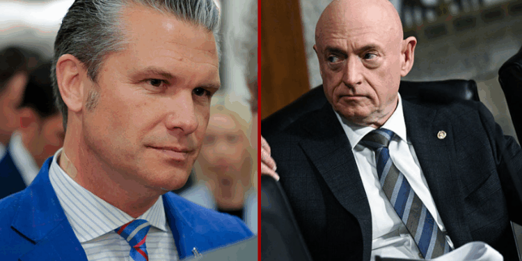 WASHINGTON, DC - JANUARY 07: U.S. Secretary of War Pete Hegseth prepares to speak to the media following a closed door briefing with senators on the U.S. the capture of Venezuela’s Nicolas Maduro and his wife, Cilia Flores, at the U.S. Capitol on January 7, 2026 in Washington, DC. Maduro and Flores were taken to New York on January 3 after they were captured by the U.S. military in Caracas. They are being detained at the Metropolitan Detention Center in Brooklyn and are expected to face federal charges related to narco-terrorism conspiracy. (Photo by Heather Diehl/Getty Images) WASHINGTON, DC - JANUARY 08: U.S. Sen. Mark Kelly (D-AZ) leaves after the Senate voted on the Venezuela War Powers Resolution at the U.S. Capitol on January 08, 2026 in Washington, DC. The Senate passed the bipartisan resolution 52-47 which will block President Trump