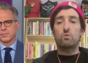 CNN's Jake Tapper, left, let his unhinged radical guest ramble along at length with his remarks about ICE using "concentration camps" and "ovens."