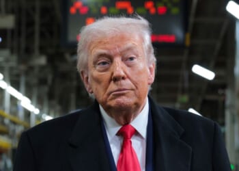 President Donald Trump tours the Ford River Rouge Complex on Jan. 13, 2026, in Dearborn, Michigan.