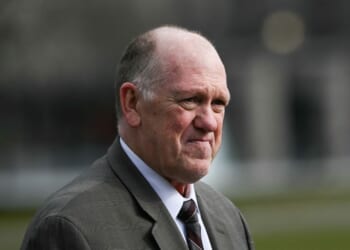 White House border czar Tom Homan speaks to the press outside the West Wing of the White House in Washington, D.C., on Jan. 14, 2026.