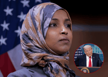 U.S. Rep. Ilhan Omar (D-MN), Deputy Chair of the Congressional Progressive Caucus, listens to other members of the CPC at a press conference at the U.S. Capitol on January 13, 2026 in Washington, DC. The Congressional Progressive Caucus discussed DHS funding and the death of Renee Good in Minneapolis. (Photo by Heather Diehl/Getty Images)WASHINGTON, DC - JANUARY 20: U.S. President Donald Trump speaks to the media during a press briefing in the James S. Brady Press Briefing Room of the White House on January 20, 2026 in Washington, DC. White House Press Secretary Karoline Leavitt was joined by President Trump days after the president threatened a 10% import tax on goods from eight European countries that have rallied around Denmark amid Trump