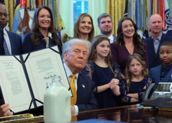 Trump signs bill reversing Obama-era school lunch policy, allowing whole and 2% milk again – One America News Network
