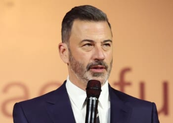 Jimmy Kimmel, seen in a file photo dated Oct. 29, once again lied to his audience Wednesday night to score political points against President Donald Trump's administration.