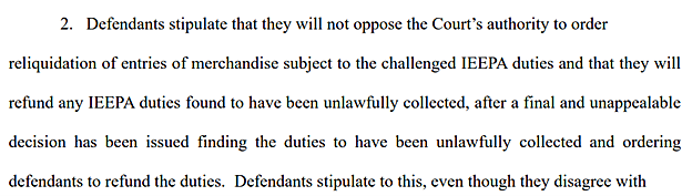 Screenshot of CIT decision in V.O.S. Selections v. Trump