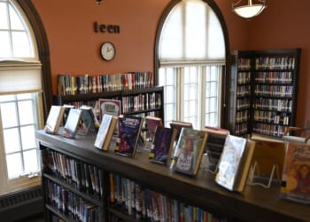The teen room at the Cragin Memorial Library in Colchester, Connecticut, on March 26, 2025.