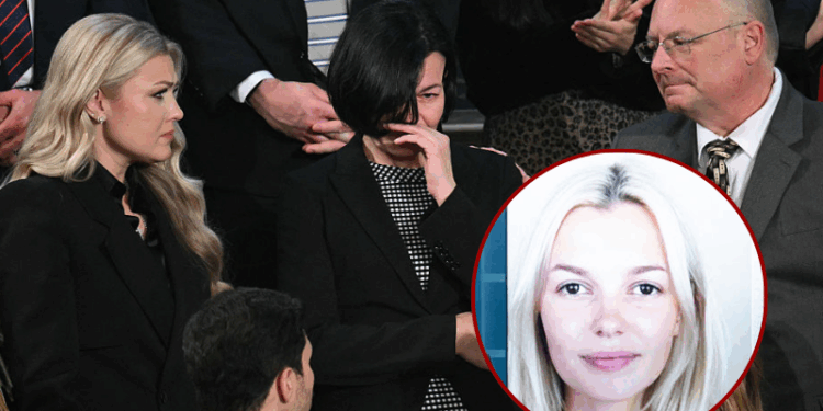 (L/R) Erika Kirk, widow of the late conservative activist Charlie Kirk, looks on as Anna Zarutska, the mother of Iryna Zarutska, is recognized by US President Donald Trump during the State of the Union address in the House Chamber of the US Capitol in Washington, DC, on February 24, 2026. (Photo by Mandel NGAN / AFP via Getty Images) - White House Press Secretary Karoline Leavitt speaks alongside a photo of Ukrainian refugee Iryna Zarutska, who was allegedly killed by Decarlos Brown Jr. (R), on a light rail train in Charlotte, North Carolina, during a press briefing in the Brady Press Briefing Room of the White House in Washington, DC, September 9, 2025. (Photo by SAUL LOEB / AFP) (Photo by SAUL LOEB/AFP via Getty Images)