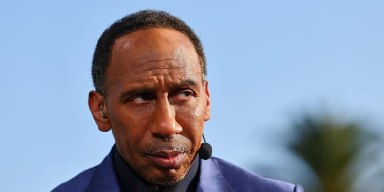ESPN reporter and analyst Stephen A. Smith is seen on the set of "First Take" on Feb. 6, 2026, in San Francisco, California.