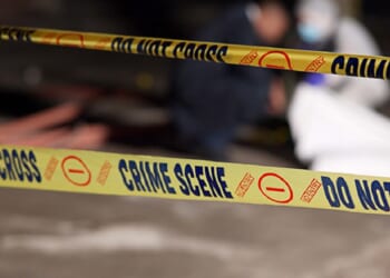 Stock photo of crime scene tape.