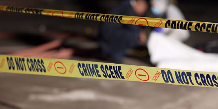 Stock photo of crime scene tape.