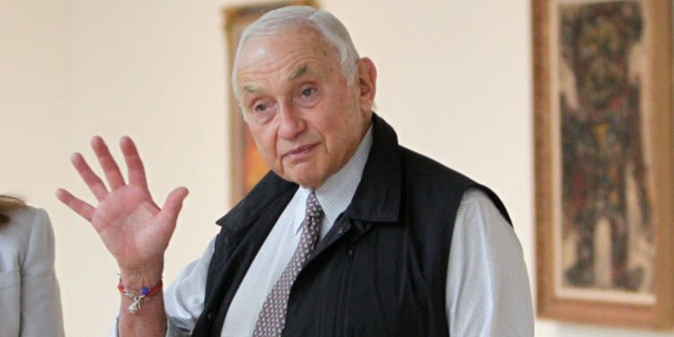 Les Wexner, chairman and CEO of Victoria's Secret parent L Brands, is seen in a 2014 file photo. Wexner and his attorney went viral after video of the billionaire's testimony before Congress was circulated.