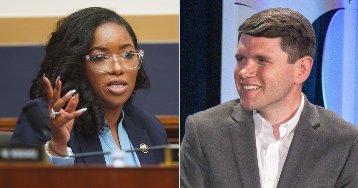 Rep. Jasmine Crockett of Texas, left, tried to bring up racism allegations against her U.S. Senate primary opponent, state Rep. James Talarico, but it turns out she's on the record using the same language she's accusing Talarico of using.