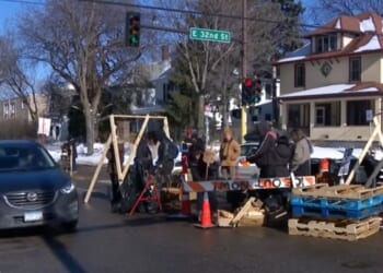 The leftist agitators claimed their anti-ICE roadblock was "created as a safety measure."