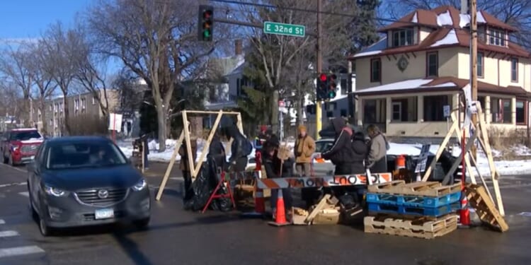 The leftist agitators claimed their anti-ICE roadblock was "created as a safety measure."