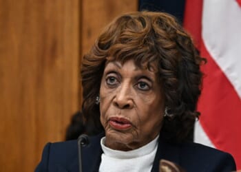 Rep. Maxine Waters, a Democrat from California, speaks as Treasury Secretary Scott Bessent testifies during a House Financial Services Committee hearing on "The Annual Report of the Financial Stability Oversight Council" on Capitol Hill in Washington, D.C., on Feb. 4, 2026.