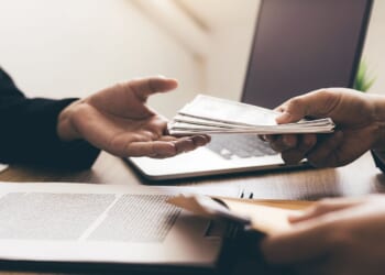 Money being exchanged