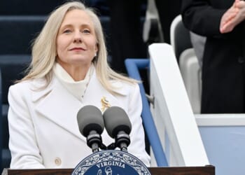 Abigail Spanberger is sworn in as Virginia's first woman governor on Jan. 17 in Richmond.