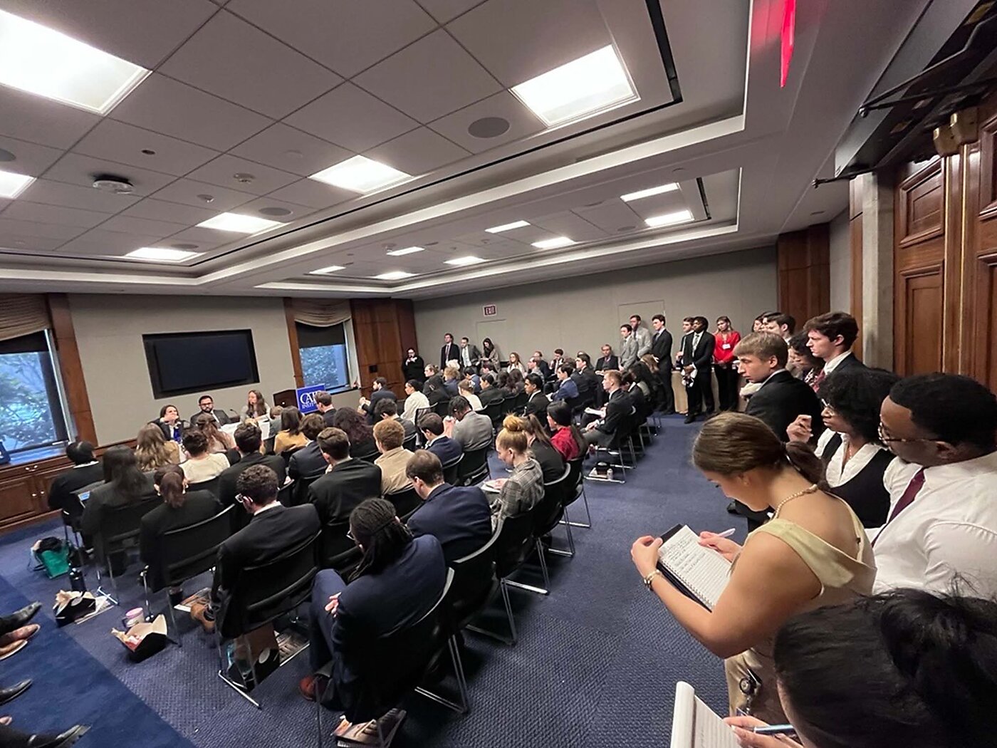 Panel from left to right: Veronique de Rugy, Jai Kedia, and Romina Boccia