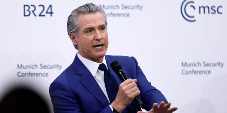 California Governor Gavin Newsom attends a conference in Munich, Germany on Feb. 13, 2026.