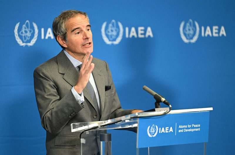 Director General of the International Atomic Energy Agency (IAEA) Rafael Grossi gestures as he speaks to journalists during his press conference after the special meeting on Iran, initiated by Russia, during the IAEA's Board of Governors meeting at the agency's headquarters in Vienna, Austria on March 2, 2026. The head of the UN's nuclear watchdog said his agency has "no indication" that any nuclear installations have been damaged or hit in Iran following US and Israeli strikes on the country. Iran's ambassador to the International Atomic Energy Agency (IAEA) Reza Najafi said however that the key nuclear site Natanz had been attacked. Opening an extraordinary session of the agency's board of governors on Iran, IAEA head Rafael Grossi urged "all parties to exercise maximum restraint to avoid further escalation". (Photo by HELMUT FOHRINGER / APA / AFP via Getty Images) / Austria OUT