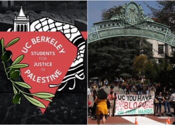 UC Berkeley Allows SJP Chapter To Display Symbol Hamas Uses To Mark Israeli Targets