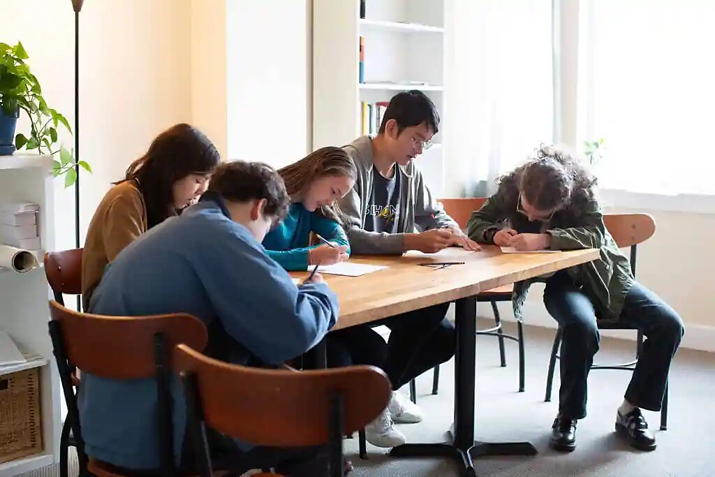 Kids learning at Fairhaven Program.