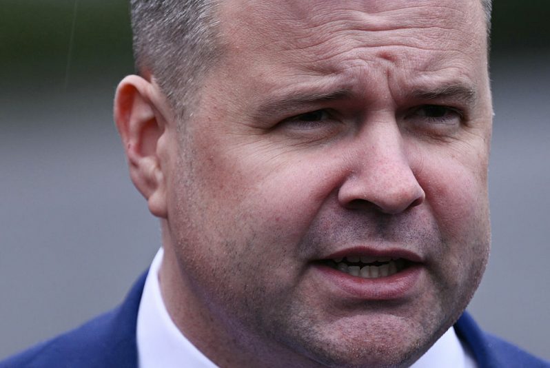 Bill Pulte, Director of the Federal Housing Finance Agency, speaks to reporters outside the West Wing of the White House in Washington, DC, on January 9, 2026. (Photo by Brendan SMIALOWSKI / AFP via Getty Images)