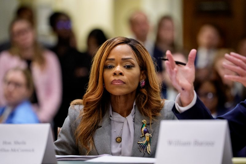 WASHINGTON, DC - MARCH 26: U.S. Rep. Sheila Cherfilus-McCormick (D-FLA) appears for a hearing of the House Ethics Committee on Capitol Hill on March 26, 2026 in Washington, DC. Cherfilus-McCormick is accused of stealing $5 million from FEMA and using part of it to fund her first successful run for Congress in 2021. (Photo by Andrew Harnik/Getty Images)
