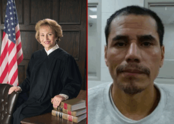 (L) U.S. District Judge Susan Richard Nelson (via: Federal Bar Association) / (R) Carlos Antonio Flores-Miguel (via: Department of Homeland Security)