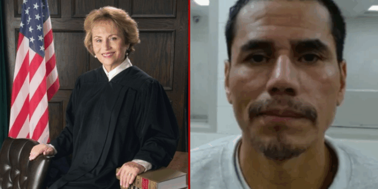 (L) U.S. District Judge Susan Richard Nelson (via: Federal Bar Association) / (R) Carlos Antonio Flores-Miguel (via: Department of Homeland Security)