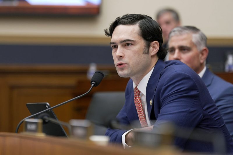 WASHINGTON, DC - JANUARY 22: U.S. Rep. Brandon Gill (R-TX) questions Special Counsel Jack Smith as he testifies during a hearing before the House Judiciary Committee in the Rayburn House Office Building on Capitol Hill on January 22, 2026 in Washington, DC. Smith testified on his team's federal criminal investigations into President Donald Trump which included 2020 election interference and classified documents. (Photo by Al Drago/Getty Images)