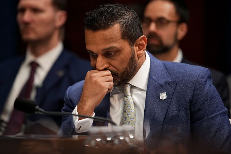 WASHINGTON, DC - MARCH 19: Federal Bureau of Investigation (FBI) Director Kash Patel pauses during testimony to a House Select Intelligence Committee hearing on March 19, 2026 in Washington, DC. The hearing was held to assess worldwide threats in 2026. (Photo by Andrew Harnik/Getty Images)