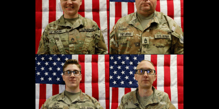 Photo of the four deceased Service Members released by the Pentagon