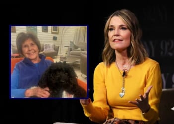 (Background): Savannah Guthrie speaks onstage during Savannah Guthrie in Conversation with Hoda Kotb: Reflections on Faith at 92NY on February 22, 2024 in New York City. (Photo by Dia Dipasupil/Getty Images) / (L) Nancy Guthrie via FBI
