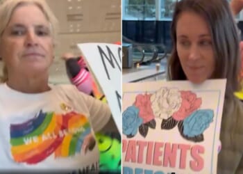 The X poster said she had to file a police report after what the transgender activist whispered to her.