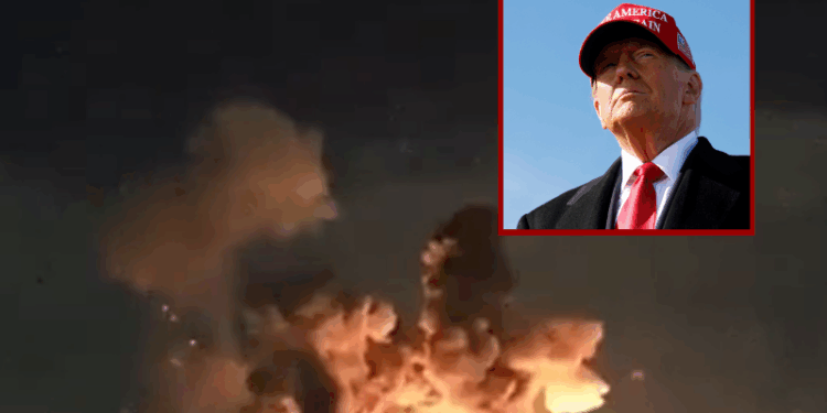 (Background) - Trump via Truth Social / (Top right) - Republican presidential nominee, former U.S. President Donald Trump arrives for a campaign rally at Lancaster Airport on November 03, 2024 in Lititz, Pennsylvania. With only two days until the election, Trump is campaigning for re-election on Sunday in the battleground states of Pennsylvania, North Carolina and Georgia. (Photo by Chip Somodevilla/Getty Images)