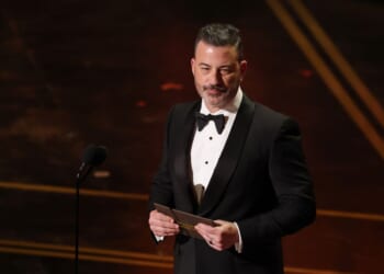 Jimmy Kimmel speaks onstage during the 98th Oscars at Dolby Theatre on March 15, 2026, in Hollywood, California.