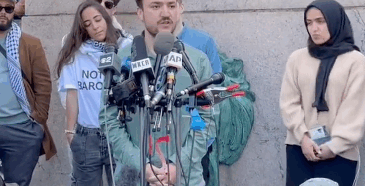 Columbia Encampment Organizer Mahmoud Khalil Says It’s Unclear Whether Hamas Targeted Civilians on Oct 7