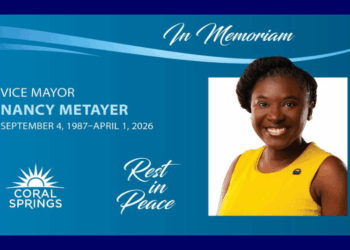 Memorial post for Coral Springs Vice Mayor Nancy Metayer Bowen (via: Coral Springs, Florida, Government; Facebook)