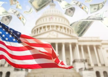 Capitol Building, Money, American Flag