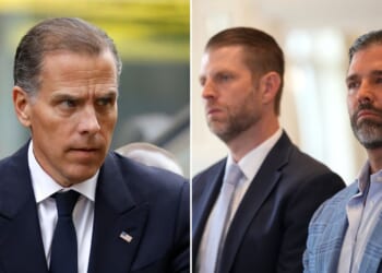 Hunter Biden's recent comments put him at odds with both Donald Trump Jr. and Eric Trump.