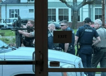 Albany City Hall locked down amid developing situation. Photo courtesy via: Kim Halchishick. SBG.