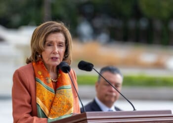 Rep. Nancy Pelosi speaks during a ceremony honoring Capitol Police officers at the U.S. Capitol on March 25, 2026, in Washington, D.C.