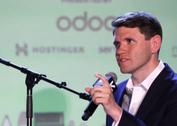 James Talarico speaks onstage during "Raging Moderates" at the Vox Media Podcast Stage at SXSW on March 14, 2026, in Austin, Texas.