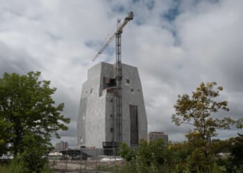 Construction continues at the Barack Obama Presidential Center on Aug. 20, 2025, in Chicago, Illinois.